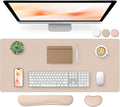 Bloss Leather Desk Pad and Keyboard Wrist Rest, Large Mouse Pad + Keyboard by Bloss
