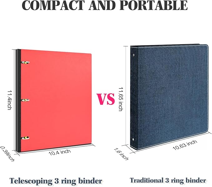 INFUN Telescoping 3 Ring Binder - Image 3