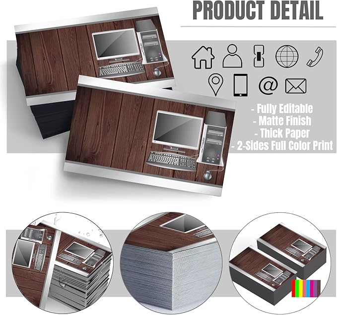 Custom Business Cards Double-Sided Personalized Stationery | Professional - Image 2