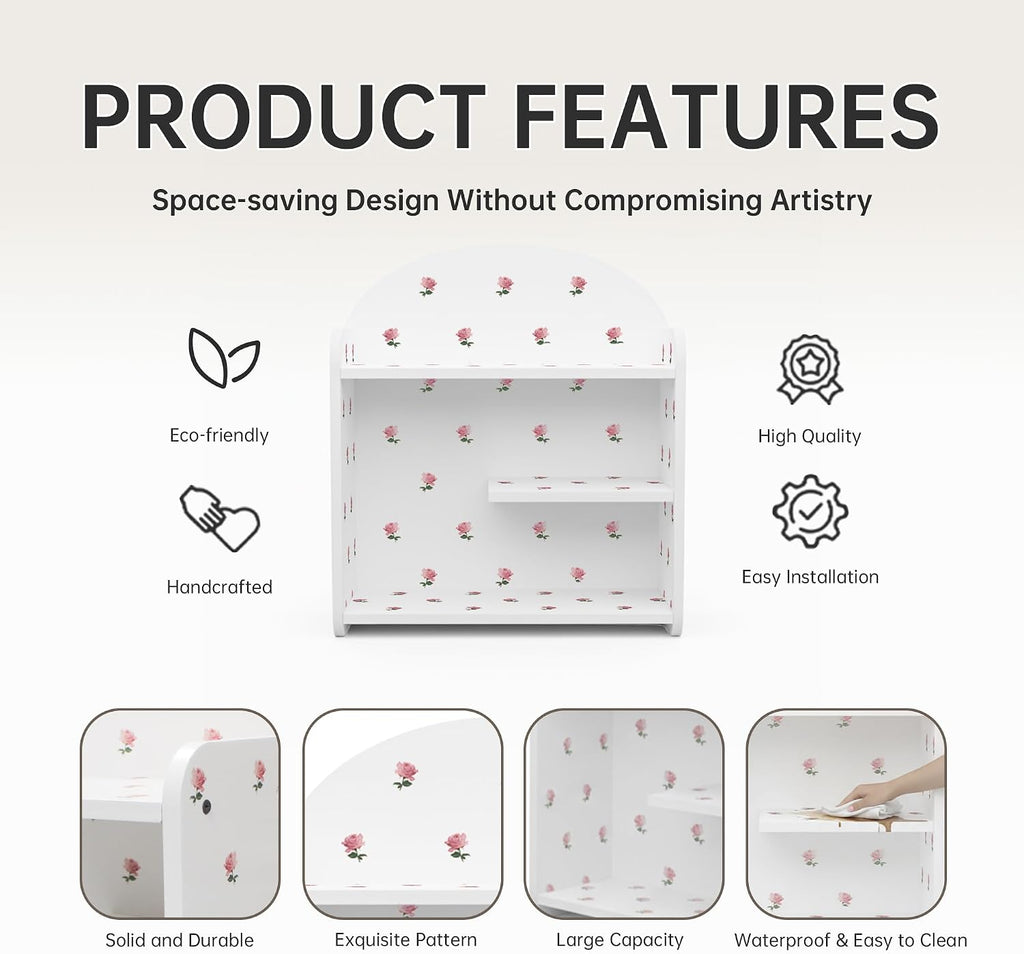 cute desk organizer, back to school accessories white, front angle view