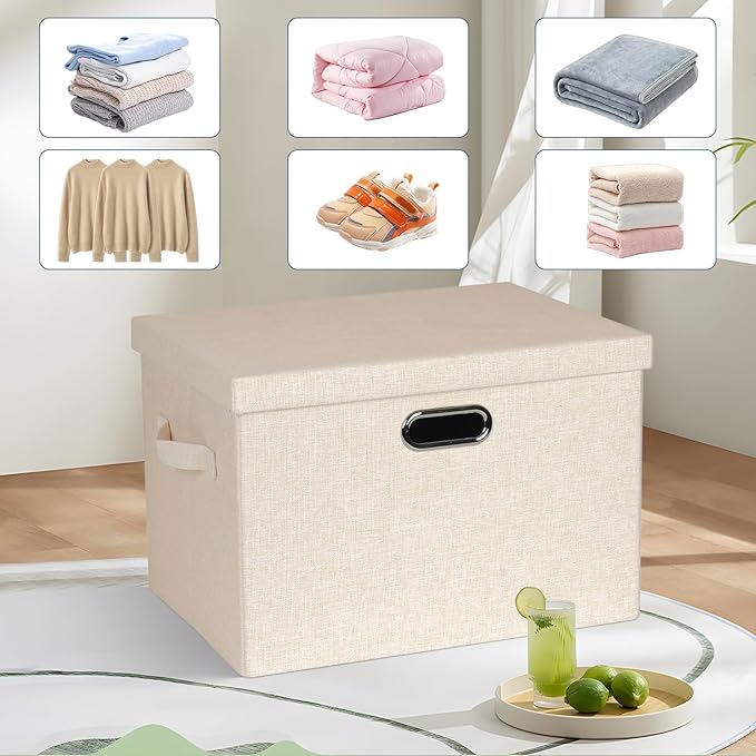Graciadeco Large 17" 36 Quart Collapsible Stackable Storage Bins - Image 6