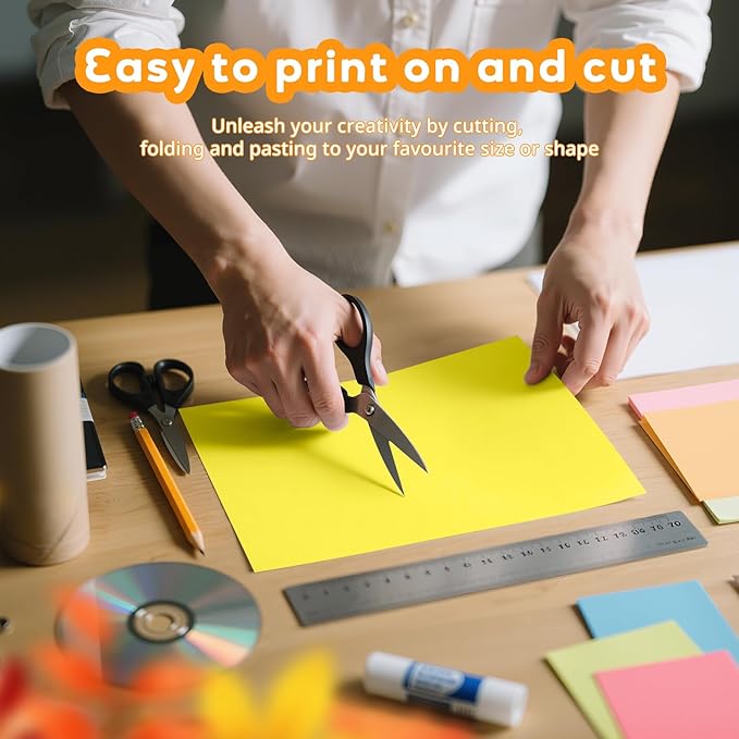 Lemon Yellow Cardstock 8.5 x 11, Bright Color Paper, 40 Sheets Yellow Paper - Image 6