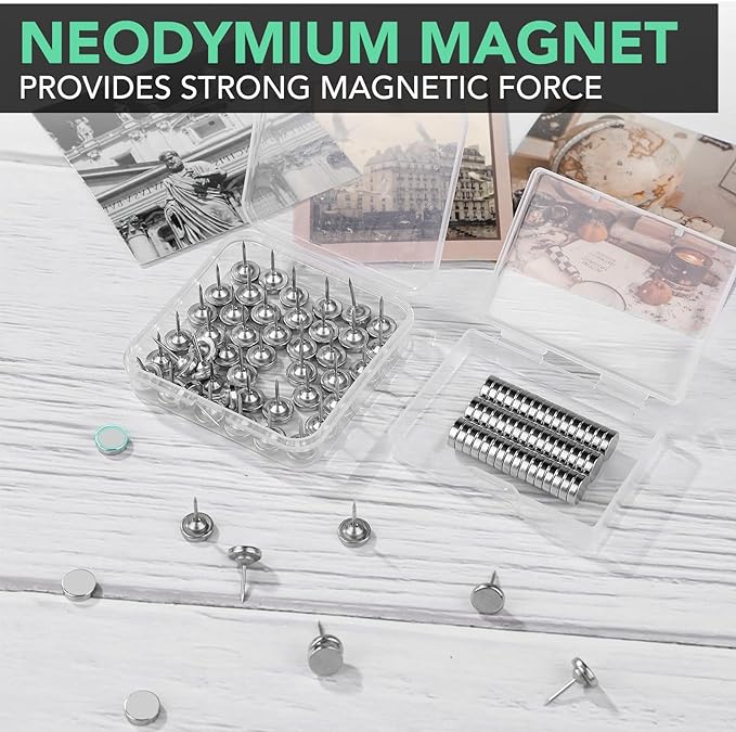 E BAVITE Magnetic Push Pins, 20 Sets Magnet Thumbtack - Image 5