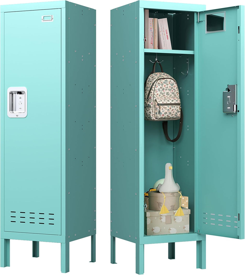 BUTISOW Metal Kids Locker,Metal Cabinet Storage Lockers,Lockable for Employees with Door,54" Height Steel Locker,Lockable Steel Locker for Children's Room, Playroom, School,Gym