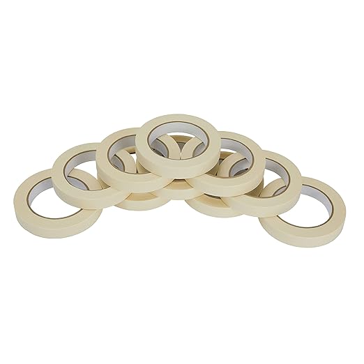 Lichamp Masking Tape 10 Pack General Purpose Beige White Color, 0.75 inch x 55 - Image 6
