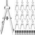 Zonon 12 Pcs Compass for Geometry Compass Bulk for Classroom Math Students by Zonon