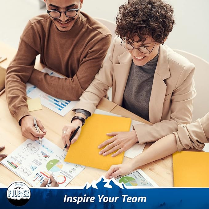 FILE-EZ Two-Pocket Folders, Textured Paper, Letter Size - Image 4