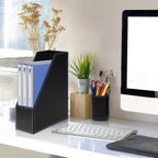 6 piece office supplies/desk organizer set with desktop, close-up detail