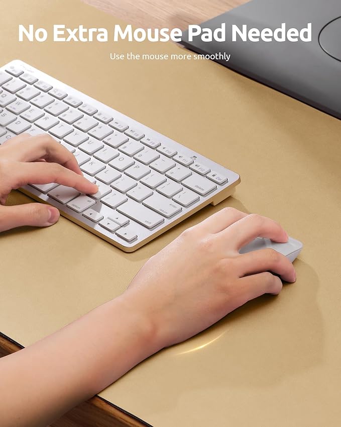 YSAGi Leather Desk Protector, Office Mat, Large Mouse Mat, Non-Slip PU Leather - Image 3