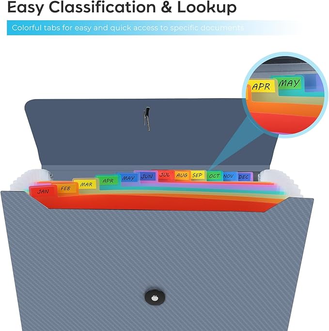 Accordion File Organizer, Expanding File Folder - Image 4