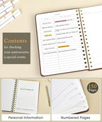 Lined Spiral Journal Notebook, A5 Hardcover Spiral Journals - Image 2