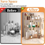 SUNZOS Corner Bathroom Counter Organizer, 3-Tier Countertop Perfume Tray - Image 4