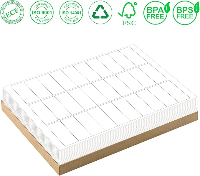 1" x 2-5/8" Address Labels 1500 Labels Sticker Paper - Image 7
