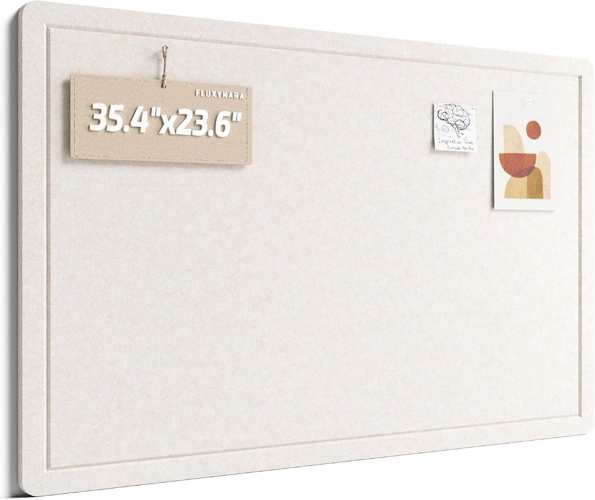 Fluxynara Felt Bulletin Board,35.4"x23.6", Oatmeal