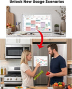 Magnetic Mount for Skylight Calendar 15” (Gen 2), Refrigerator Metal Surface Adapter with Dual Magnets, White Back Plate Stand Accessory for Kitchen Command Center