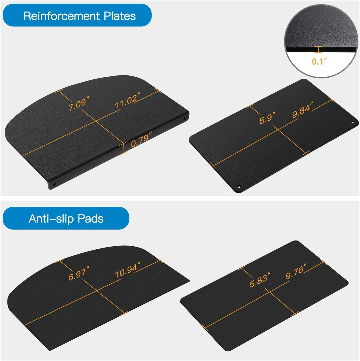 HUANUO Steel Monitor Mount Reinforcement Plate for Thin, Glass and Other Frag...