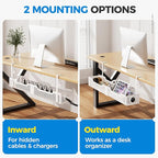 Extra Large Under Desk Cable Management, Cinati 25" Wire Organizers No Drill - Image 6