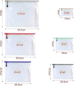 Oaimyy-18PCS-12 x 16 Inches-Mesh Zipper Pouch, Plastic Zip File Folders Puzzle - Image 3