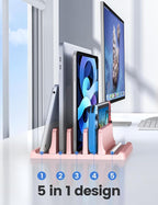 Vaydeer 3-Slot Vertical Laptop Stand Made of Premium ABS Plastics 5 in 1 Design - Image 3