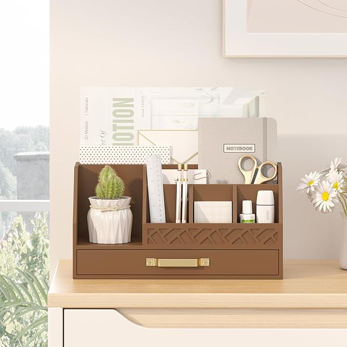 Wisuce Essentials Bamboo Desk Organizer - Image 2