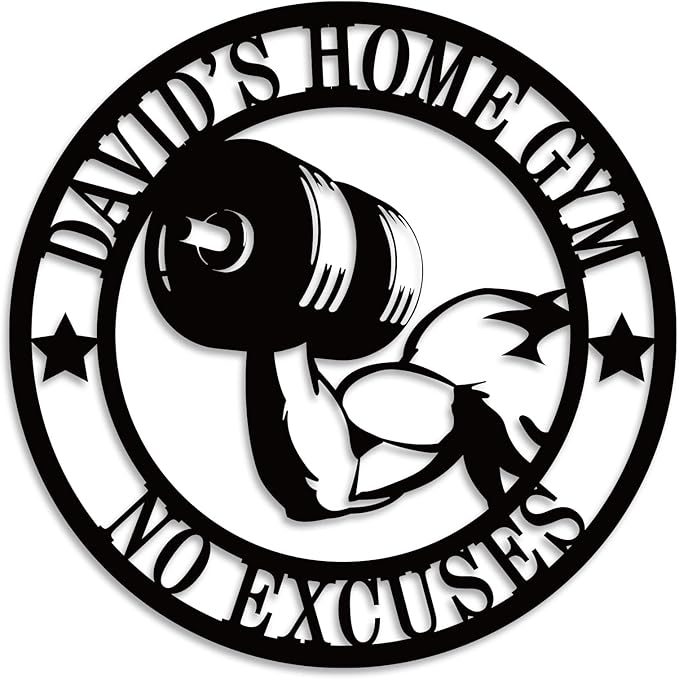 Personalized Home Gym Name Metal Sign, Custom Home Gym Decor，Custom Gym Metal by HYTSIGN