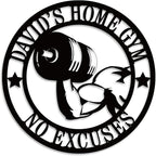 Personalized Home Gym Name Metal Sign, Custom Home Gym Decor，Custom Gym Metal by HYTSIGN