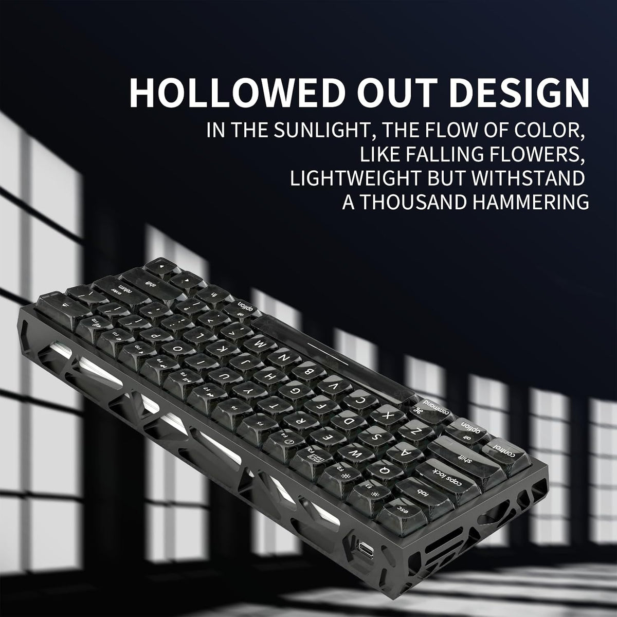 kutethy KY60 Hollow Out Aluminum Keyboard Case,60% Mechanical Keyboard Shell ...