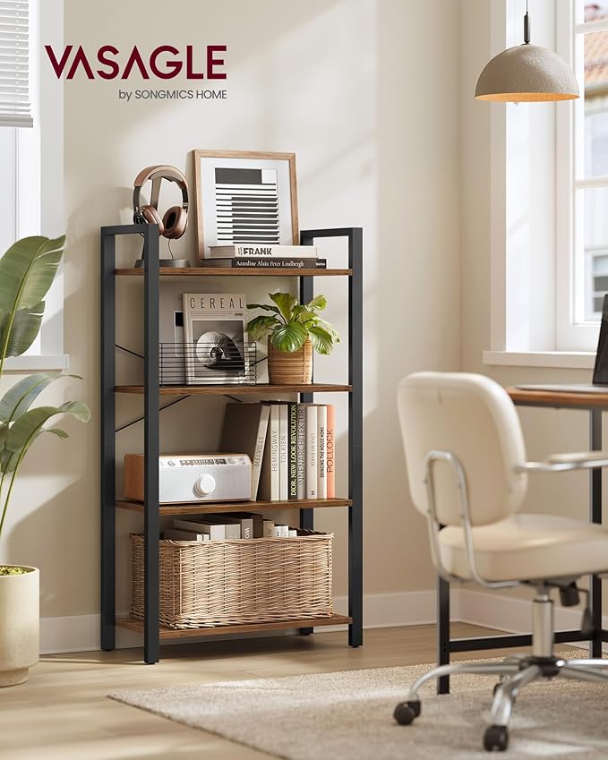VASAGLE 4-Tier Bookshelf, Bookcase - Image 2