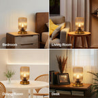 lightround cordless table lamp for bedroom, touch stepless on a desk or shelf