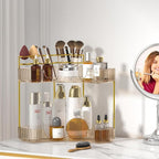 SUNZOS Corner Bathroom Counter Organizer, 2-Tier Countertop Makeup Organizer - Image 5