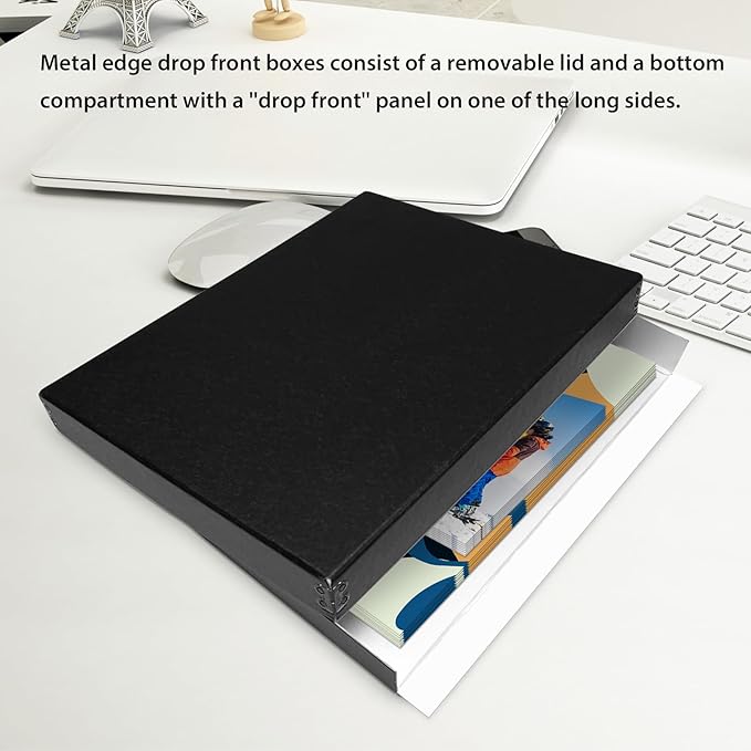 Lineco Museum Archival Storage Box, 11.75x17.75x1.5 in. Drop Front Design. - Image 4