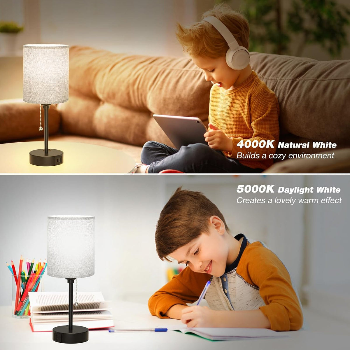 small bedside table lamp for bedroom - desk on a desk or shelf