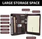 Geslun Personalized Genuine Leather Portfolio, Legal Size 8.5 x 14 Pad Holder - Image 7