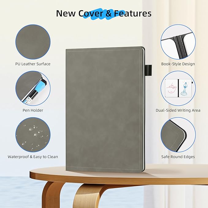 AGM Portable White Board Dry Erase Notebook, 8.4" x 6" Double Sided Folding - Image 6