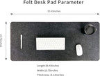 Felt Desk Mat, 35.5" x 15.8" Inches, Large Keyboard Mat, Wool Desk Pad - Image 3