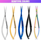 Cross Edge Spring Scissors 5 Inch straight Stainless-Steel Precision Eyebrow & - Image 9