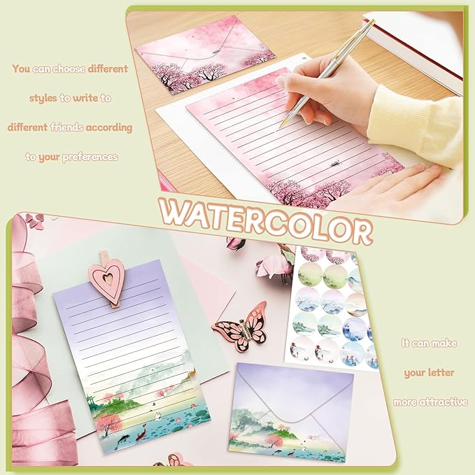 TaoBary 160 Pcs Stationery Paper Set 50 Double Sided Stationery Papers - Image 5
