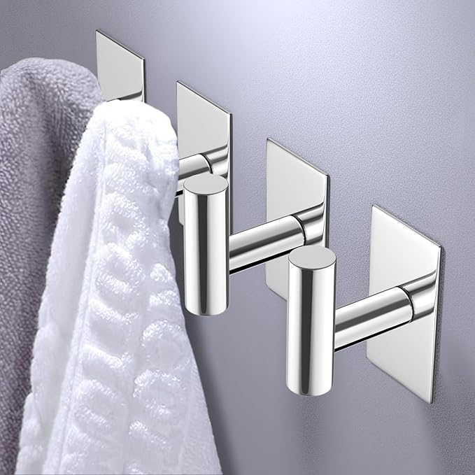VAEHOLD Wall Towel Hooks, Heavy Duty Sticky Holder Waterproof Towel Hooks - Image 3