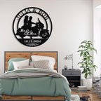 Custom Motorcycle Couple Metal Signs Personalized Couple Name Sign Motorbikes - Image 6