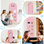 WUPIOS Magnetic Wall Decal Pink 39.3x17.5 Inch Arch Magnetic Chalkboard - Image 7