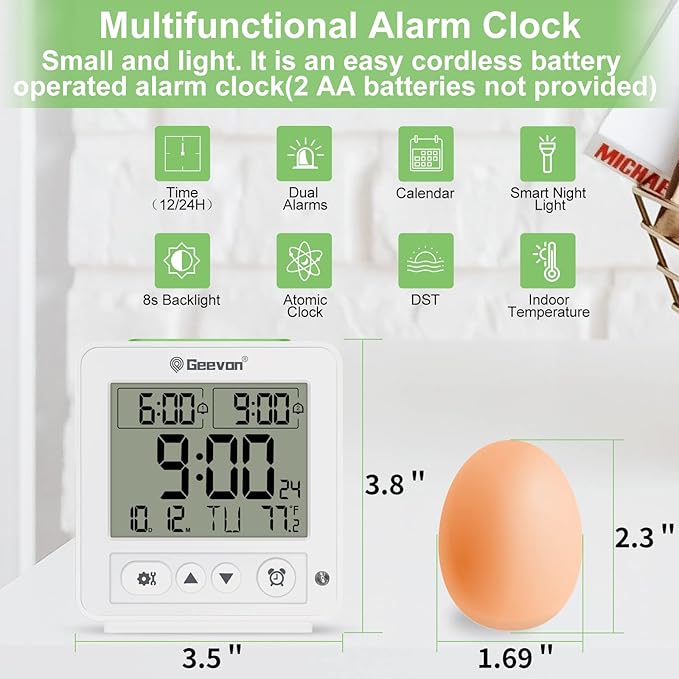 Geevon Atomic Travel Alarm Clock - Image 4