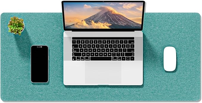 Auhoahsil Felt Desk Mat, Minimalist Large Mouse Pad XL 31.5 x 11.8 in, Desk Matt by Auhoahsil