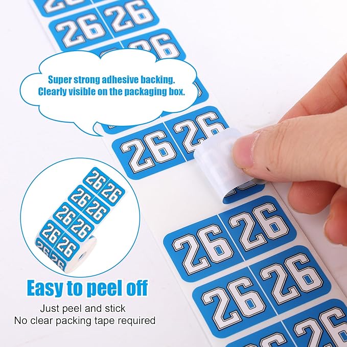 1000pcs 2026 Year Stickers, 3/4x1-1/2 Inch 26 Year Colored Self-Adhesive - Image 5