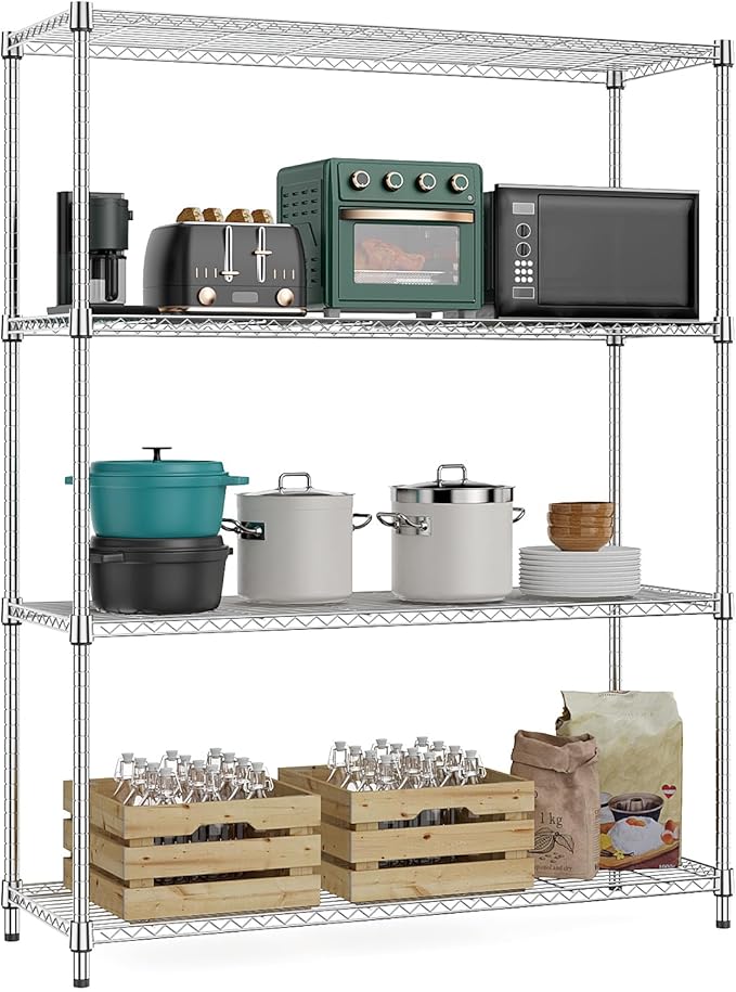 M MZG 5-Shelf Storage Shelves, Wire Shelving Heavy Duty Metal Storage Shelving by MEIGAOPLASTICANDMETALHKCOLIMITED