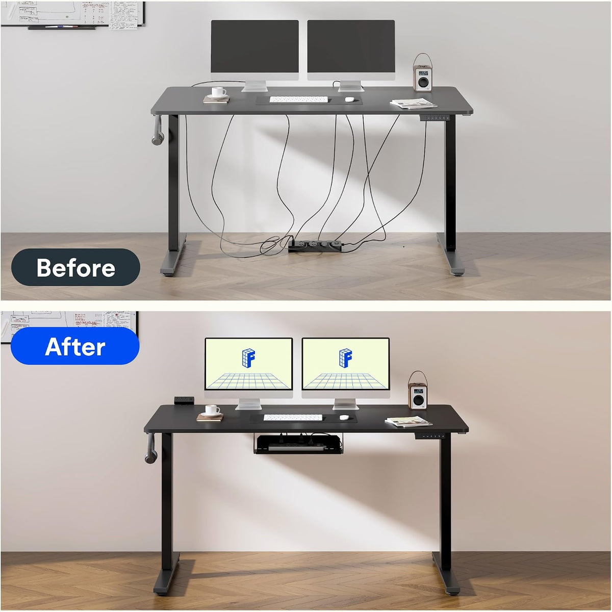 FLEXISPOT EN2 Standing Desk Frame, Black Frame Only