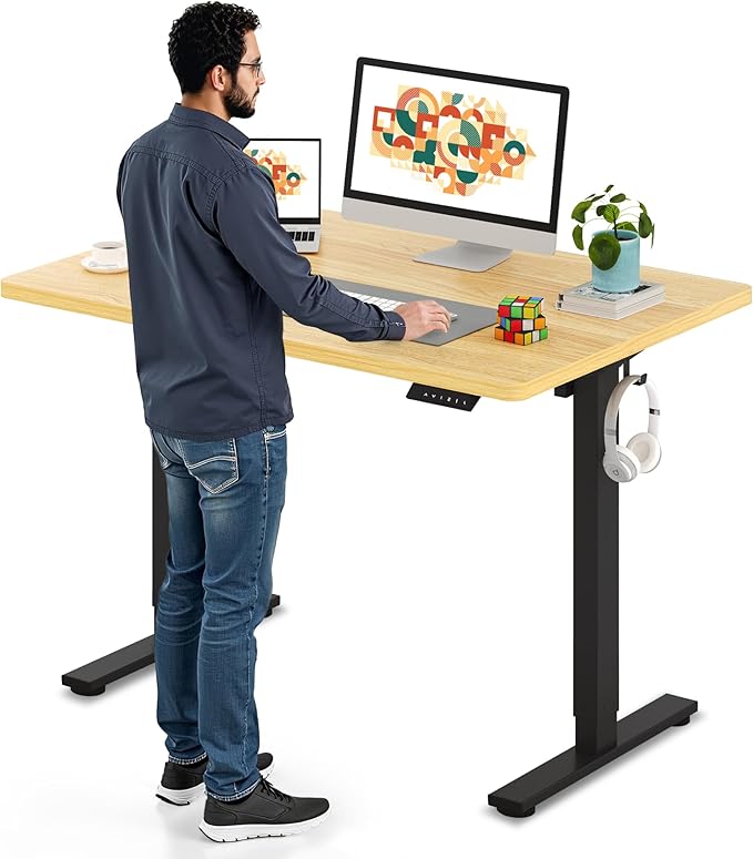 SANODESK Electric Standing Desk 48 x 30 Inches Whole-Piece Desktop Height by sanodesk