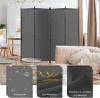Kecreque Privacy Screen Room Divider as Dressing Screen 4 Panel Wall Room - Image 3