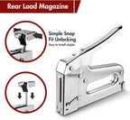 Arrow T50 Heavy Duty Staple Gun Kit with 3750 Pieces T50 Staples | All Chrome Steel Stapler with 3750 Pieces T50 1/4", 3/8", 1/2" Staples, for Upholstery Professional Projects
