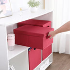 HOONEX Storage Bins with Lids for Organizing, Storage Boxes with 2 Carrying - Image 4