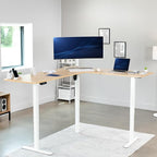 VIVO Electric Corner 75 x 63 inch L-Shaped Standing Desk, Memory Height - Image 2